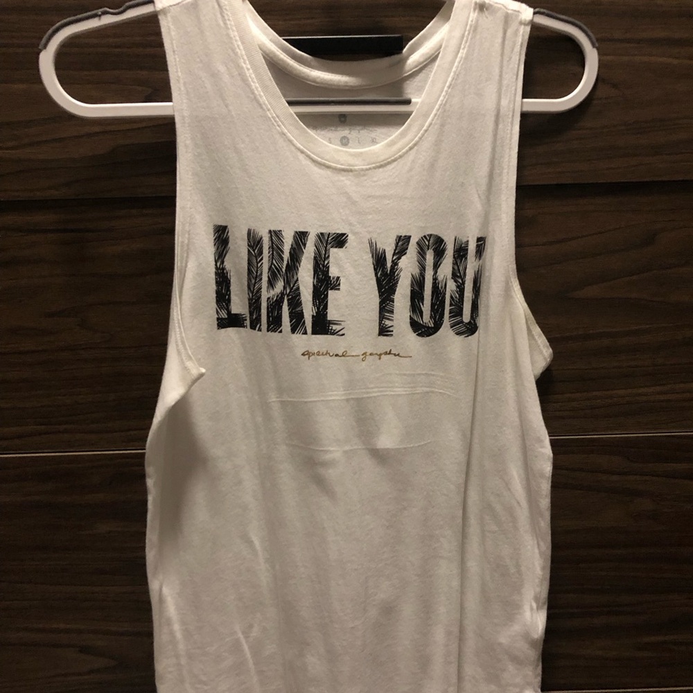 Spiritual Gangster White 'Like You' Muscle Tee